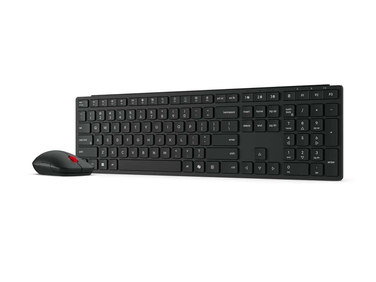 LENOVO 100 Wireless Keyboard and Mouse Combo | US English | 2.4Ghz Receiver | BLACK| 1600 DPI | 1yr Carry In
