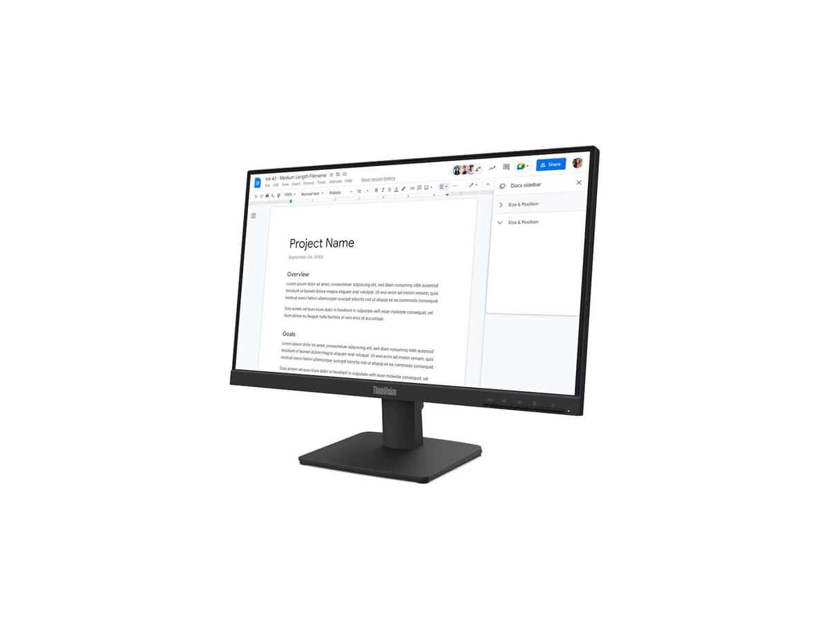 LENOVO ThinkVision S22-4e|21.5'' FHD IPS|100Hz|Internal Power Supply|1xHDMI|1xVGA|HDMI Cable Incl|Tilt stand|VESA MOUNT