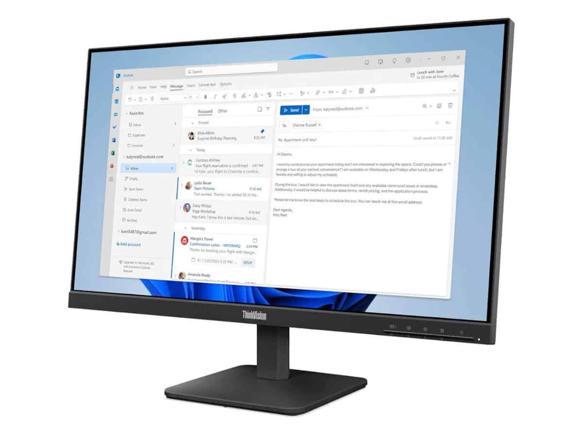 LENOVO ThinkVision S24-4e|24'' FHD IPS|100hz|Internal Power Supply|1xHDMI|1xVGA|HDMI Cable Incl|Tilt stand|BLACK|VESA MOUNT