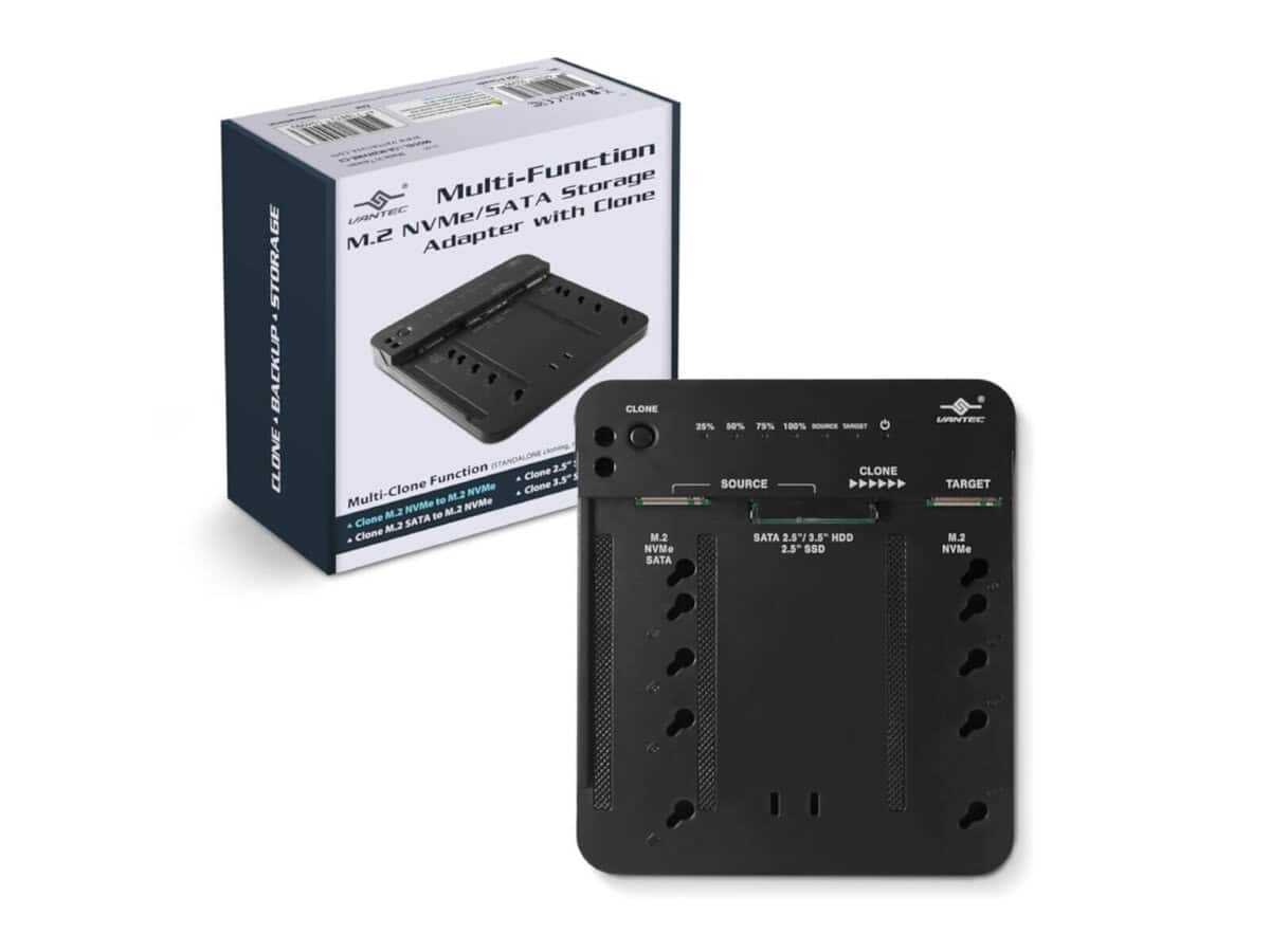 Multi-Function M.2/SATA Storage Adapter with Clone Function; USB 3.2 Gen2x1; Type C
