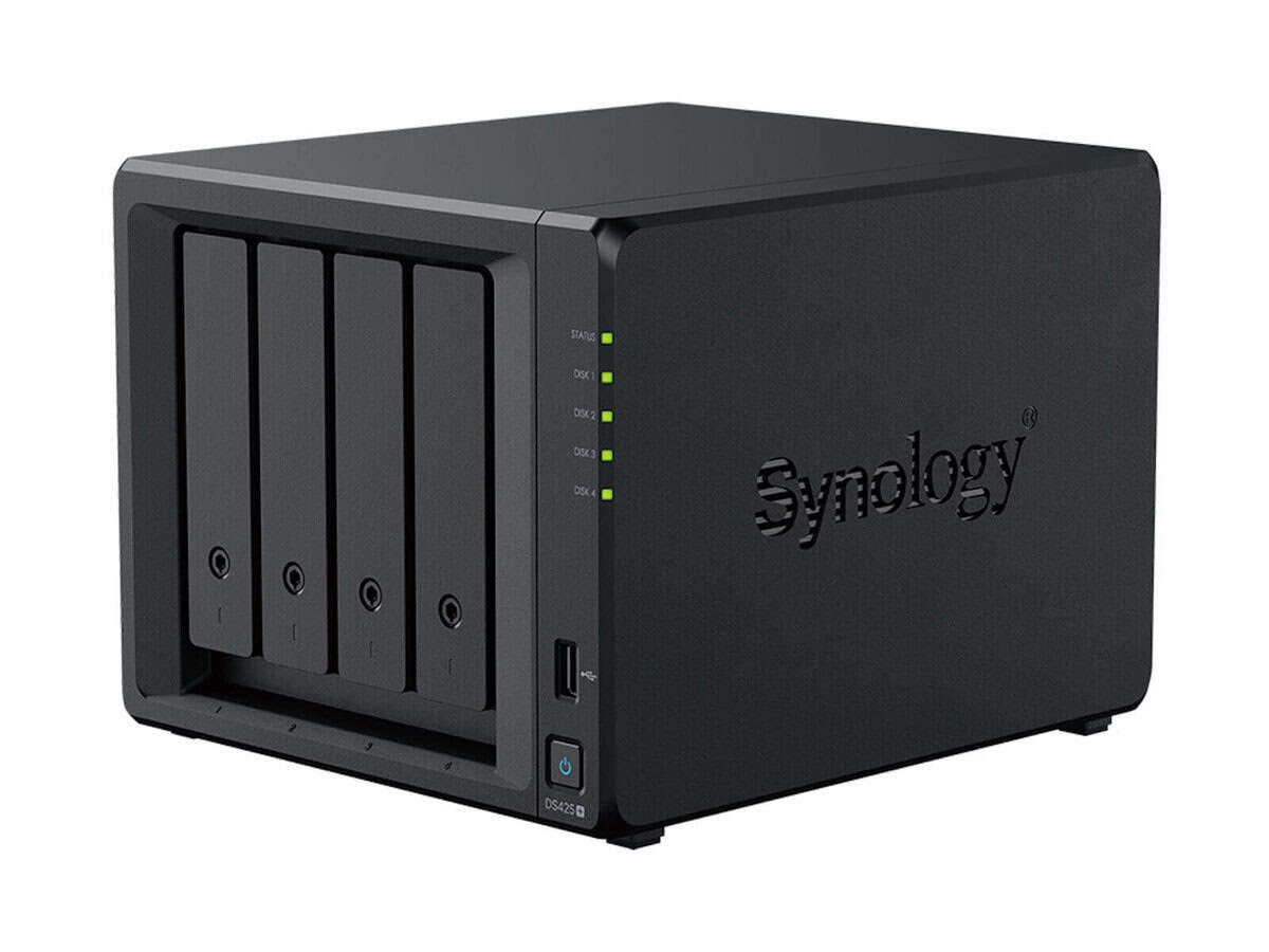 Synology DiskStation DS425+ 4 Bay - Intel Celeron J4125 4C CPU 2 GB soldered DDR4 non-ECC (1 memory slot upgradeable to 6GB)