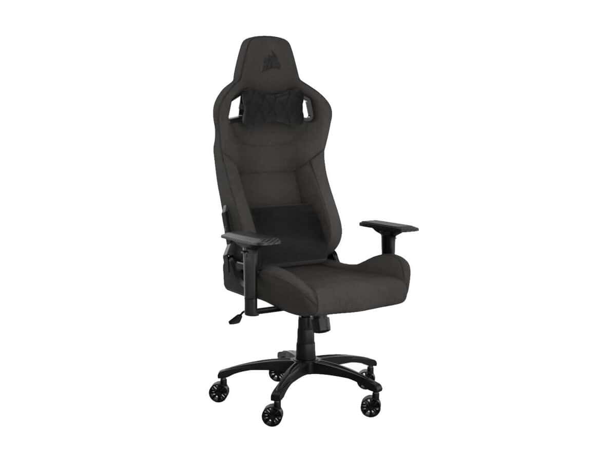 CORSAIR T3 RUSH Gaming Chair - Charcoal Premium Breathable Fabric โ up to 120kg โ 4D Adjustable Armrests .