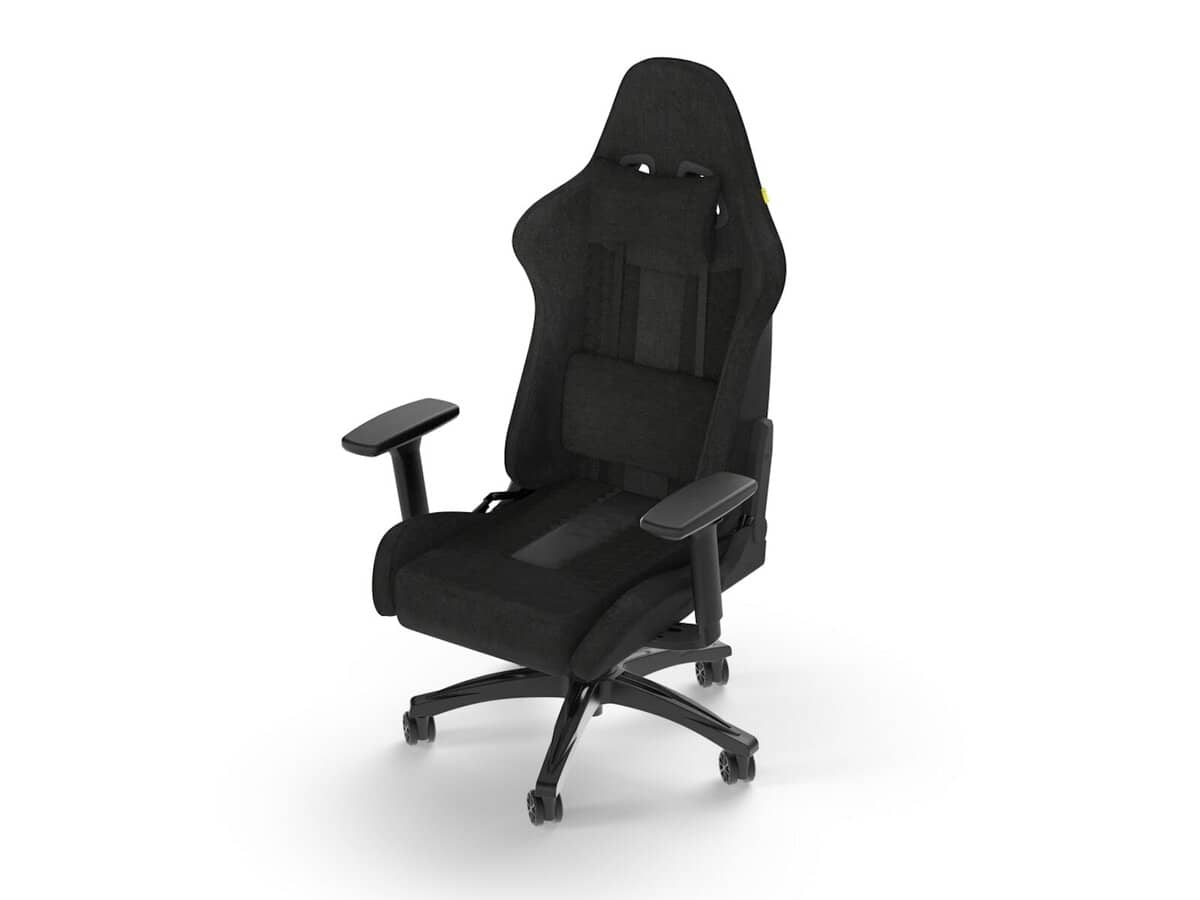 CORSAIR TC100 RELAXED Gaming Chair - Black/Black Premium Breathable Fabric โ up to 120kg โ 2D Adjustable Armrests