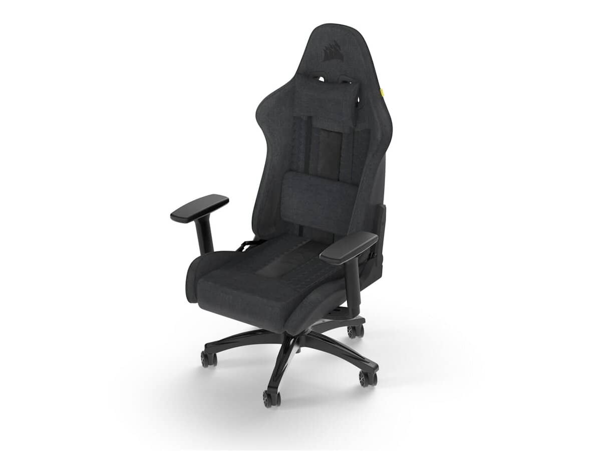 CORSAIR TC100 RELAXED Gaming Chair - Black/Grey Premium Breathable Fabric โ up to 120kg โ 2D Adjustable Armrests