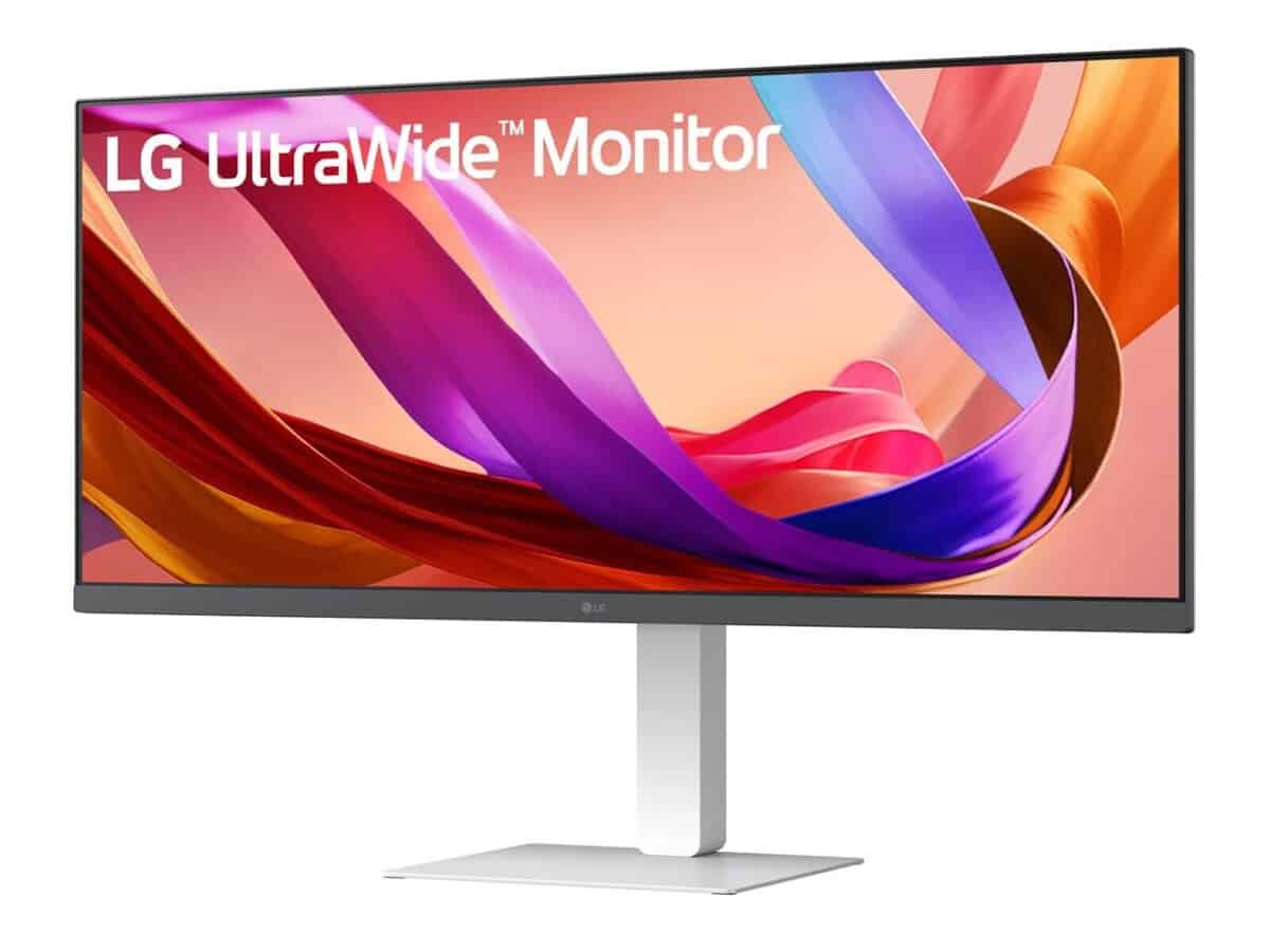 LG UltraWide 34'' FHD IPS White Monitor 100Hz USB-C incl Speaker; 2560x1080 IPS; HDMI; Display; USB-C; Tilt/Height/Swivel