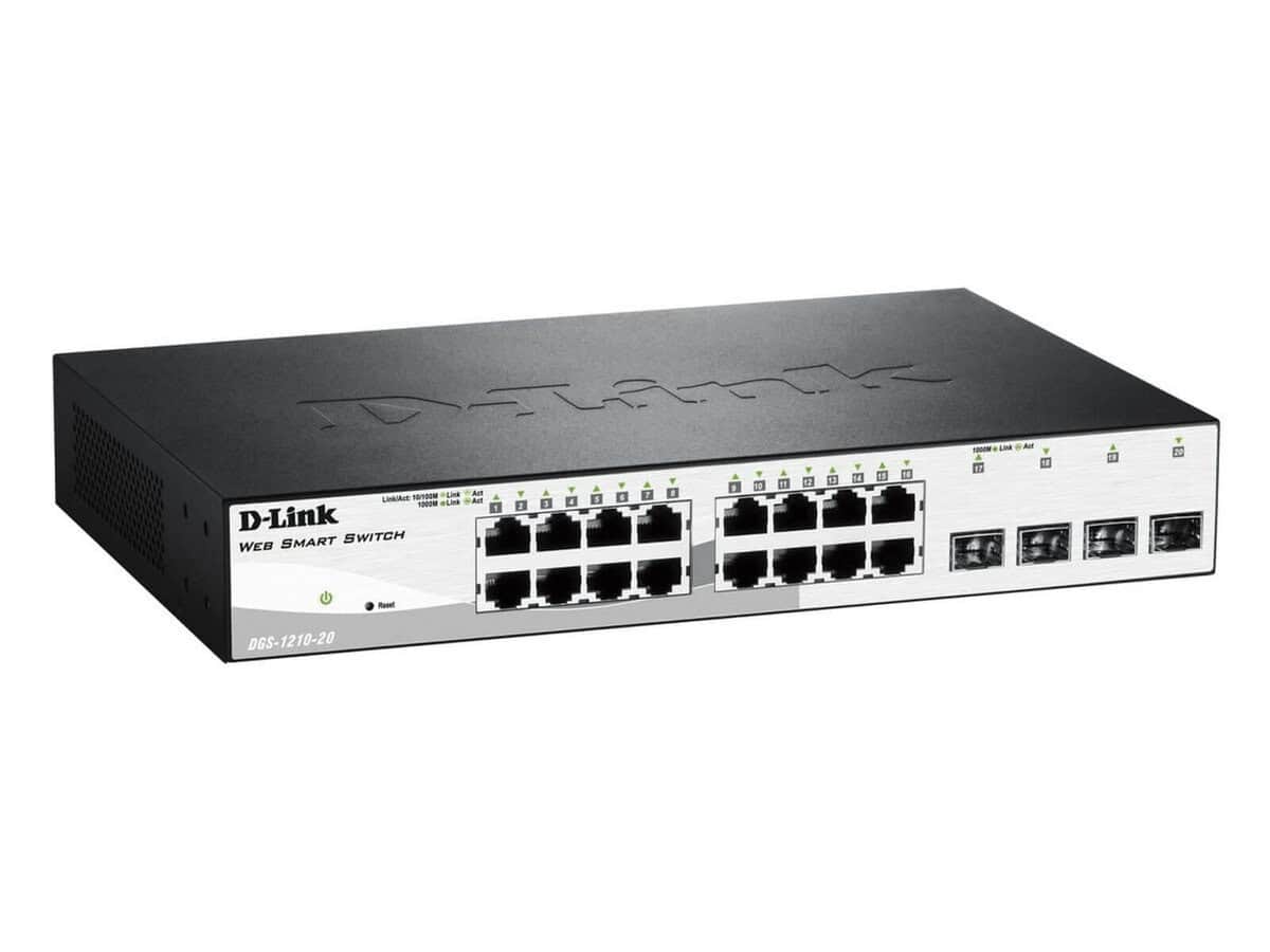 D-LINK 16 PORT + 4 GIGABIT SFP PORTS SMART SWITCH