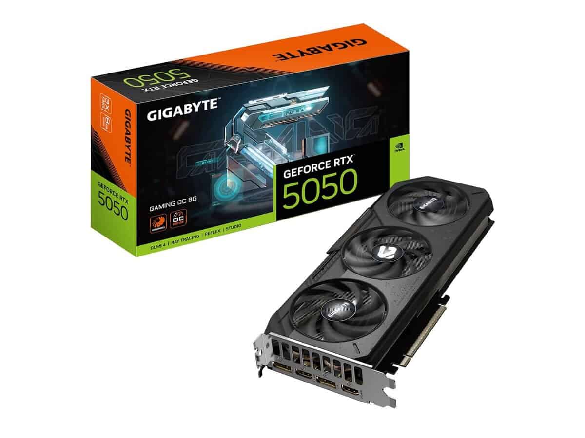 GIGABYTE nVidia GeForce RTX 5050 GAMING OC - 8GB GDDR6; 128-Bit Memory Bus; 2x HDMI; 2x DisplayPort. .