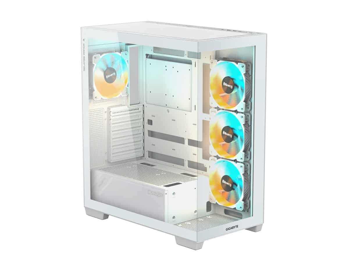 Gigabyte C500 White Panoramic Stealth ATX Chassis; 1x 3.5'' | 2x 2.5'' Drive Bays; 360mm Radiator; 4x 120mm ARGB fan incl;