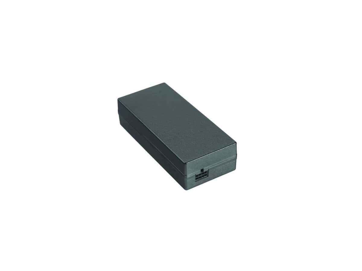 This Level VI efficiency AC/DC power supply brick operates within a voltage range of 100-240 VAC. It delivers 12V; drawing 9A; r