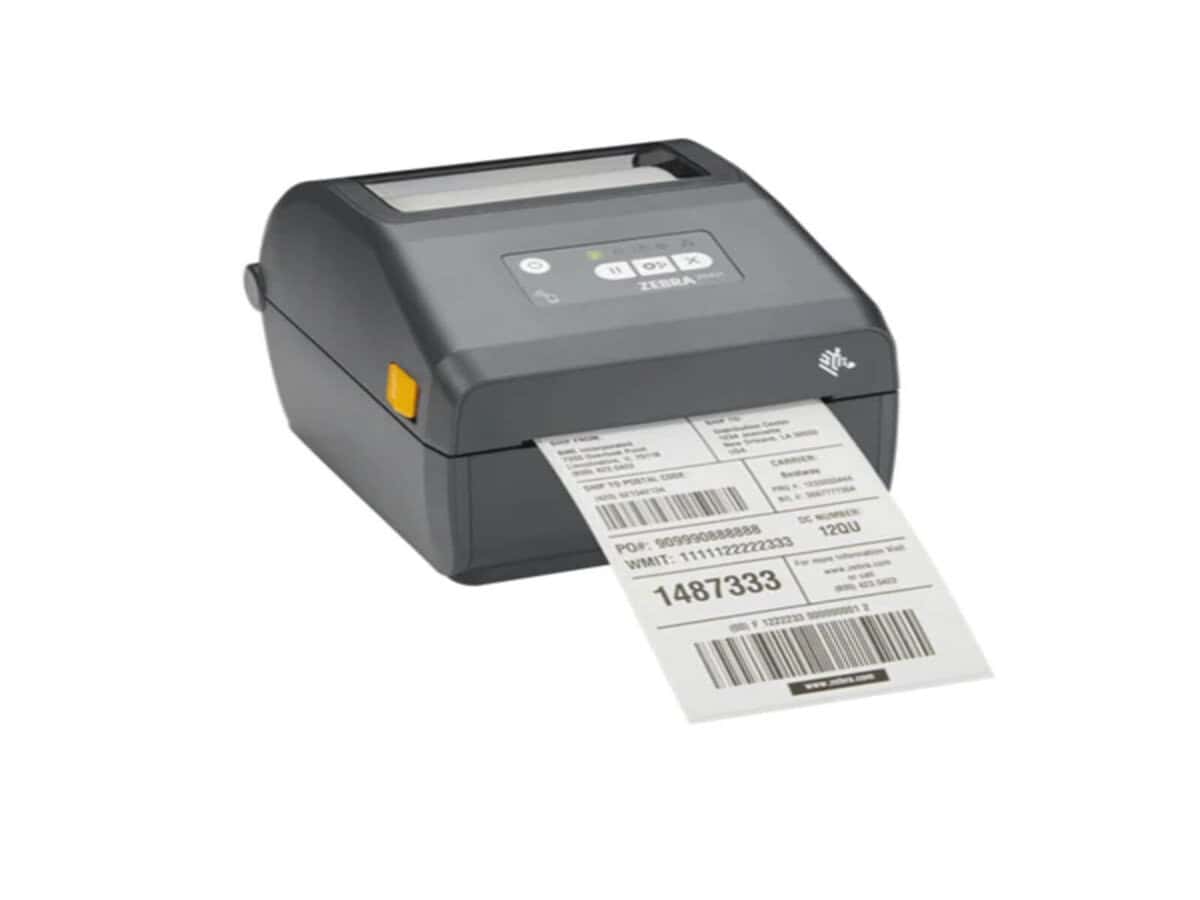 Zebra - Thermal Transfer Printer (74/300M) ZD421; 203 dpi; USB; USB Host; Ethernet; BTLE5; EU and UK Cords; Swiss Font; EZPL
