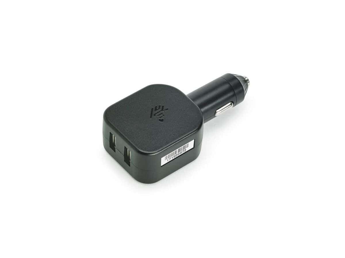 Zebra CIGARETTE LIGHTER ADAPTER; 5V; 2.5A; TWO TYPE A USB PORTS.