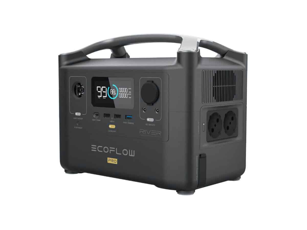ECOFLOW RIVER PRO Portable Power Station - 720Wh Battery - 600W output; 200W Solar charger. SA Socket