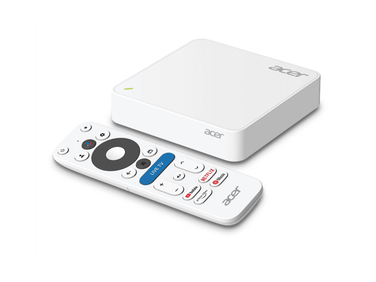 Acer AiTV 4K UHD Google Streaming Device 2GB 16/32-bit DDR4 LPDDR4 RAM; 32GB Storage