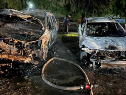 У вологжанки в Семенково сегодня ночью сожгли сразу две машины, одна из которых – Лексус