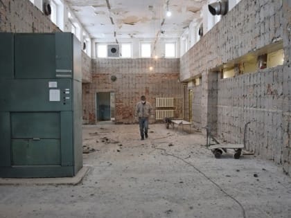 В облбольнице на Данилова начали ремонтировать пищеблок