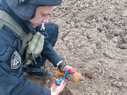 В Вологодской области взрывотехники ОМОН взорвали найденную в поле мину