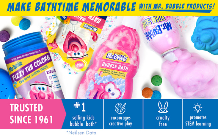 Mr. Bubble Kids Bath Time Fun Bundles(Bath Time Fun Pack & Shapeable Scented Bath Foam Bundle),2 Items