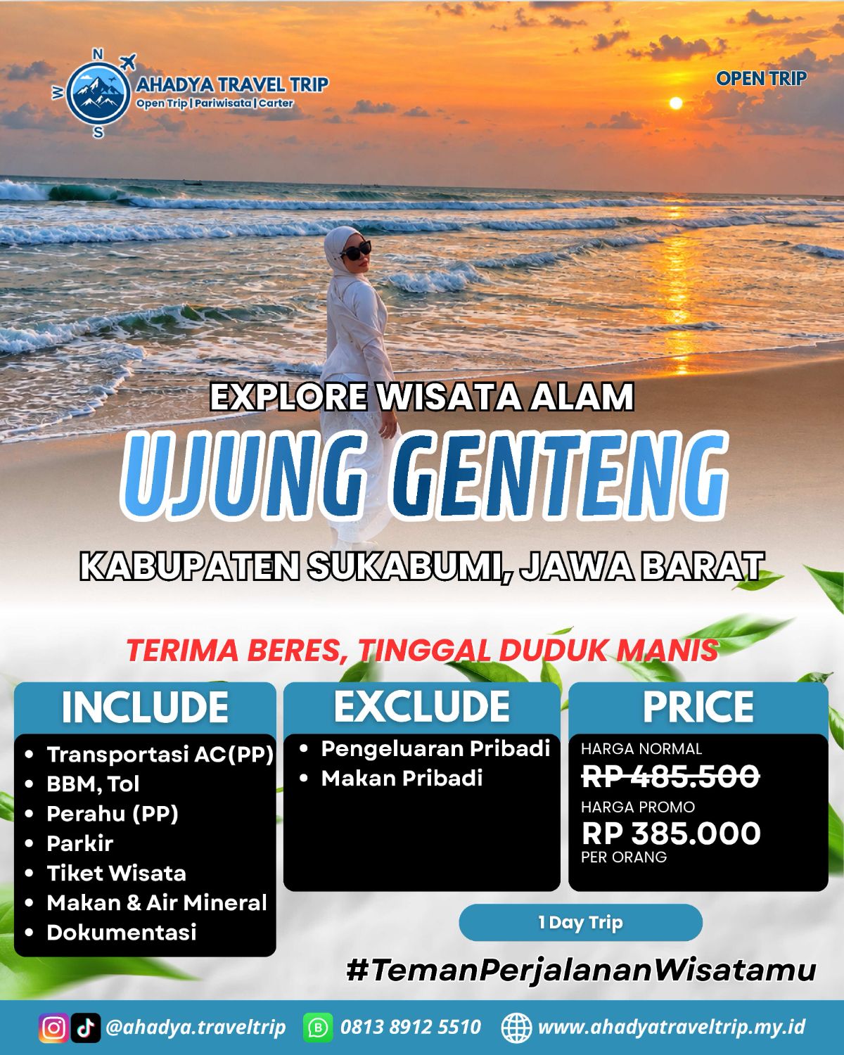 OPEN TRIP UJUNG GENTENG (1 DAY)