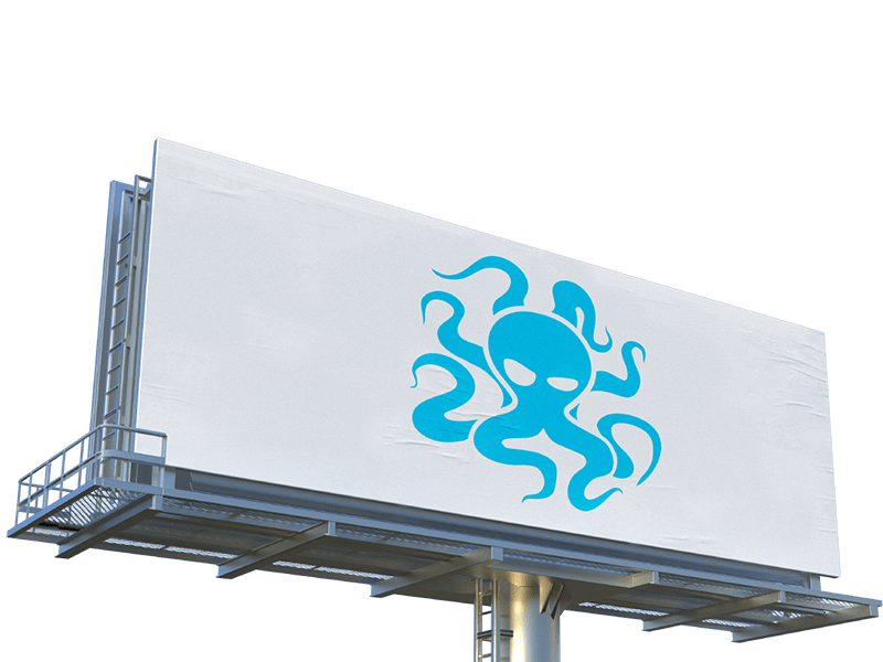 Reklama_png Obrázek billboardu a něm jako reklama logo Syndikat design.