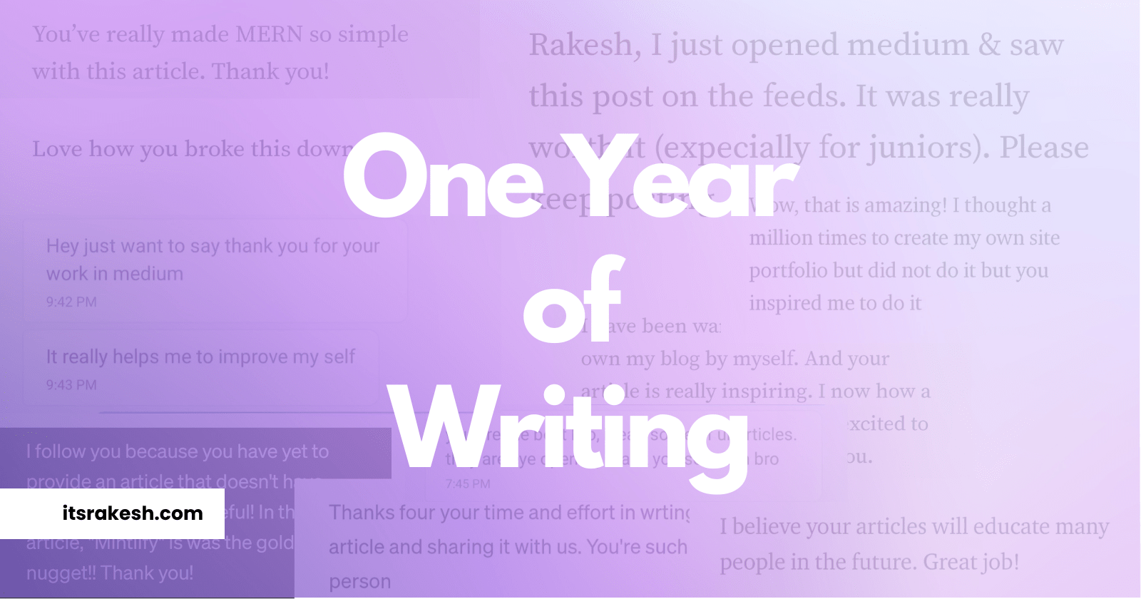 One Year of Writing: A Look Back and a Look Forward
