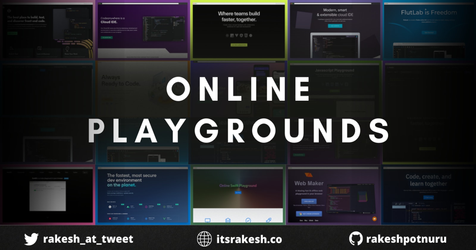 Online Playgrounds to Learn Every Tech Stack on the Web