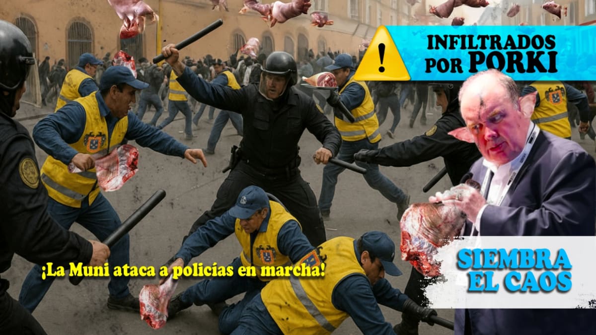 La Muni ataca a policías en marcha: López Aliaga siembra caos con teorías conspirativas