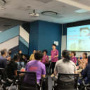 Caregivers participating in Laughter Yoga session at Nee Soon Central CC