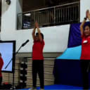 Participants enjoying Laughter Yoga session at Gurkha Cantonment with SWA team