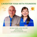 Laughter Yoga Session with Dr. Madan Kataria and Madam Madhuri at Tanglin CC WEC featuring 120 participants