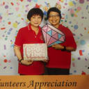 Sara Mei Woo and Angela Wong receiving 5 Years Long Service Certificate at Ren Ci Volunteer Appreciation Event 2025