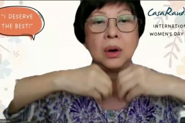 SWA Laughter Yoga session at Casa Raudha