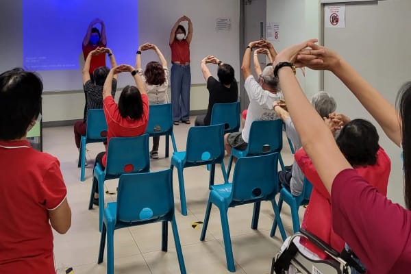 SWA Laughter Yoga session at CDAC Tampines Centre