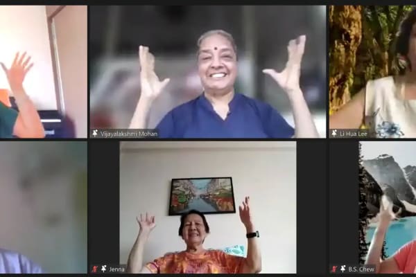 Participants engaging in the Clapping Hands session