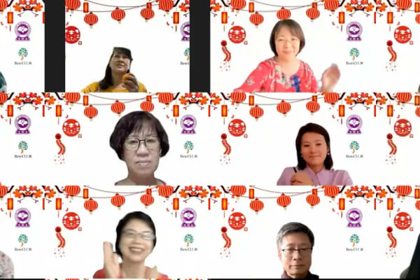 Virtual Lunar New Year celebration with Ren Ci Hospital residents