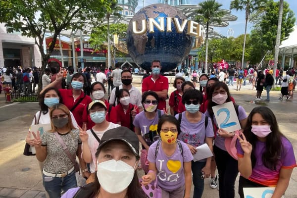 Participants enjoying the Universal Studios trip organized by SWA and Symrise