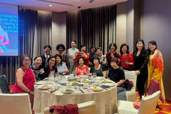 SWA Laughter Yoga volunteers and Executive Committee members at Appreciation Dinner 2025