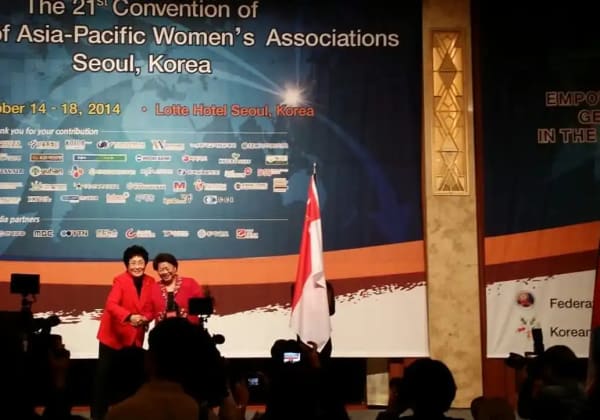 FAWA Convention group photo of Asia-Pacific women leaders