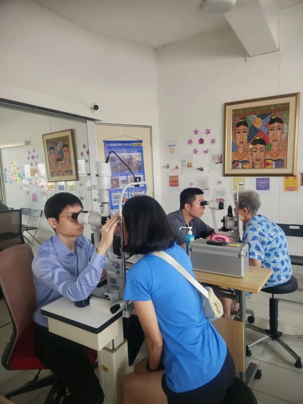 SVP Braddell Heights 2025 - Eye examination in progress