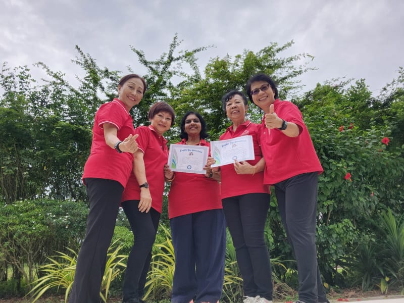 Two newly certified Laughter Yoga Teachers celebrating their achievement