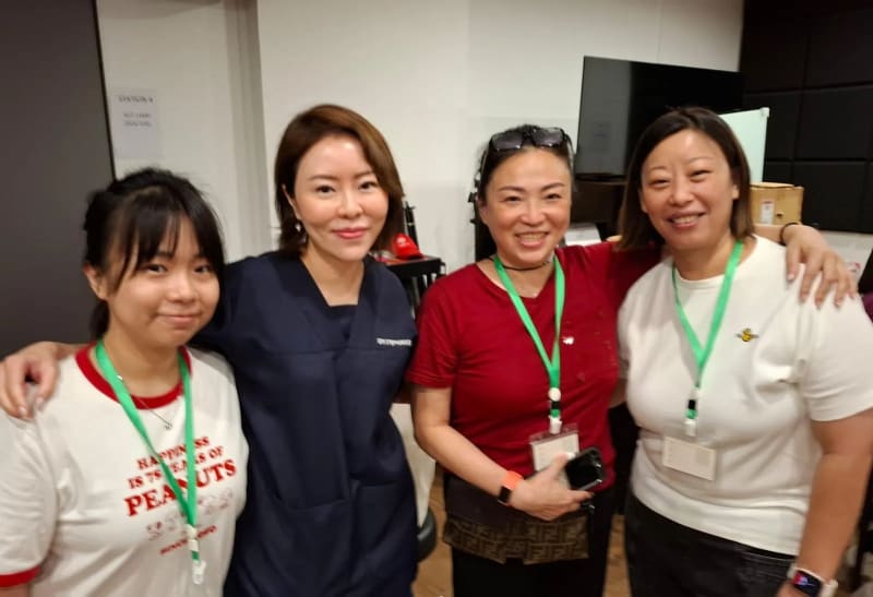 Volunteers coordinating activities