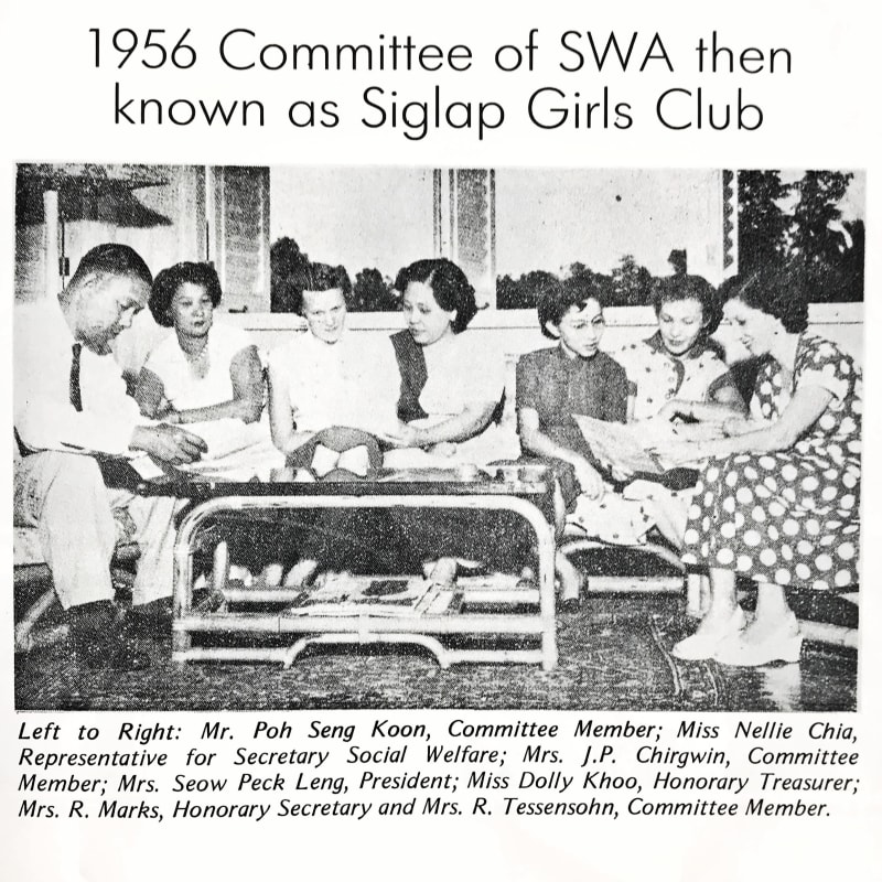 Photo from Singapore Women's Association (SWA) was founded as the Siglap Girls' Club in 1954
