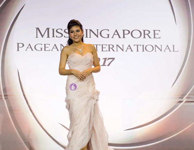 Miss Singapore Asia Pacific International contestant interview and personality assessment