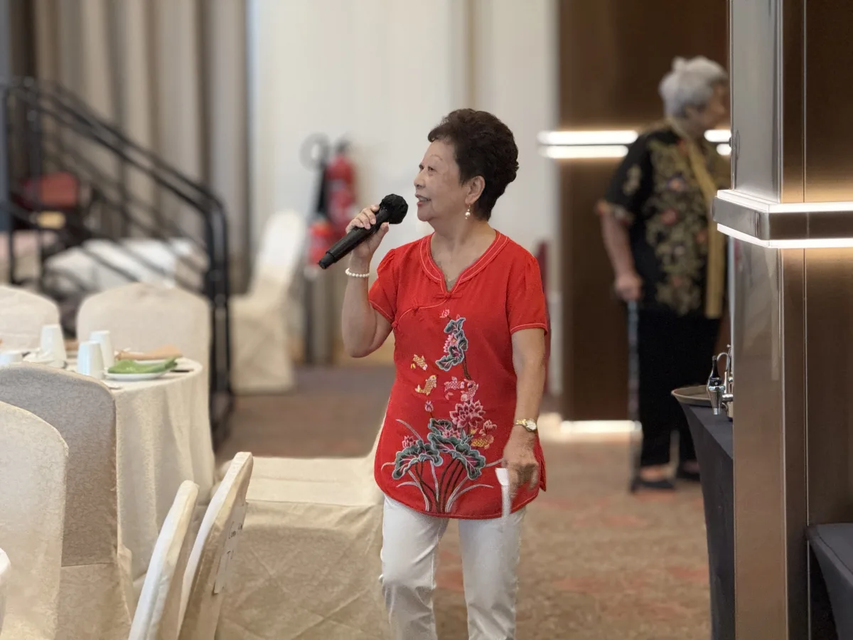 Er Gu performing for seniors at the Lunar New Year celebration