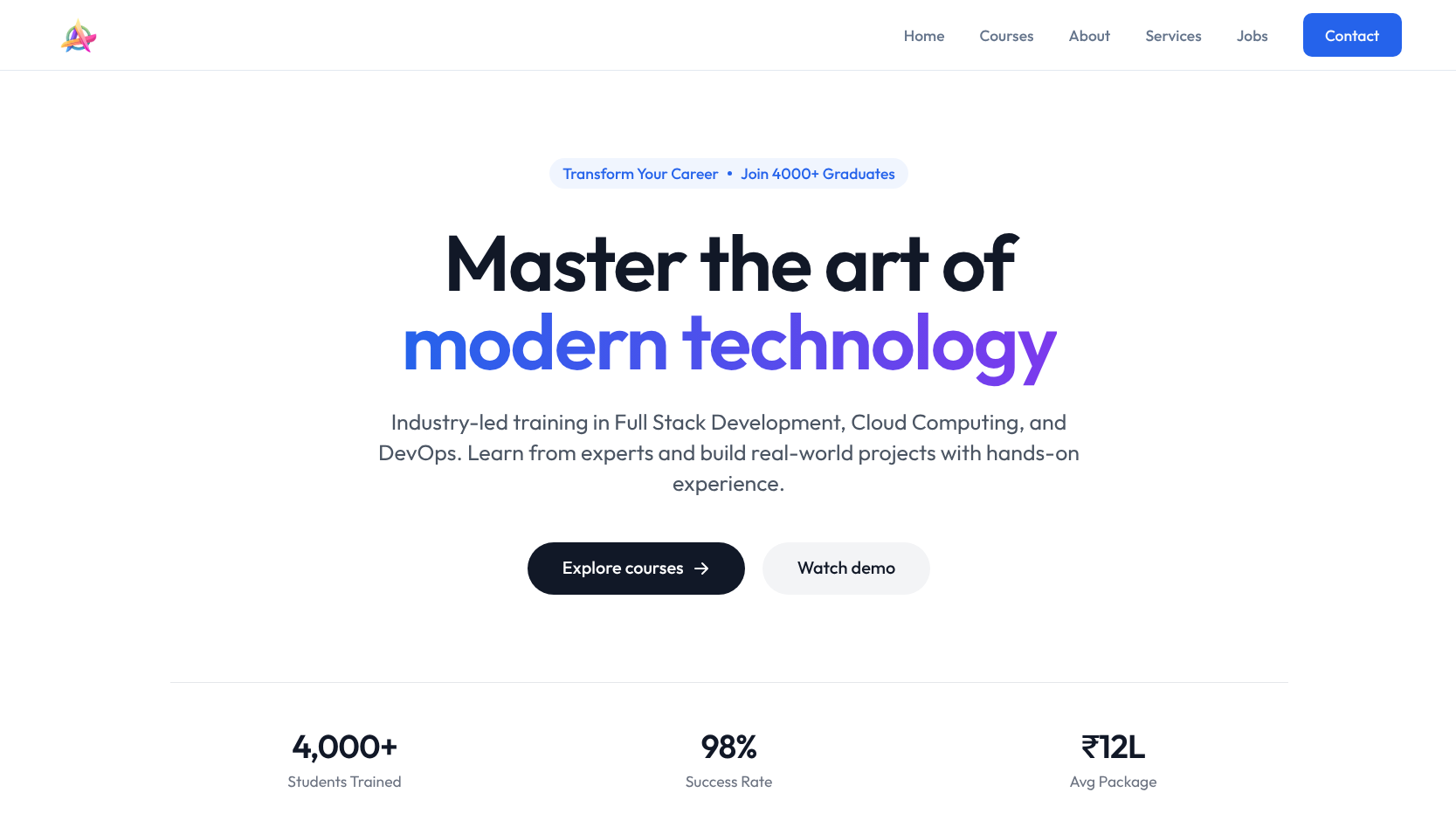 Modern Landing Page Template | Nextjs 15 Course Landing Page Template