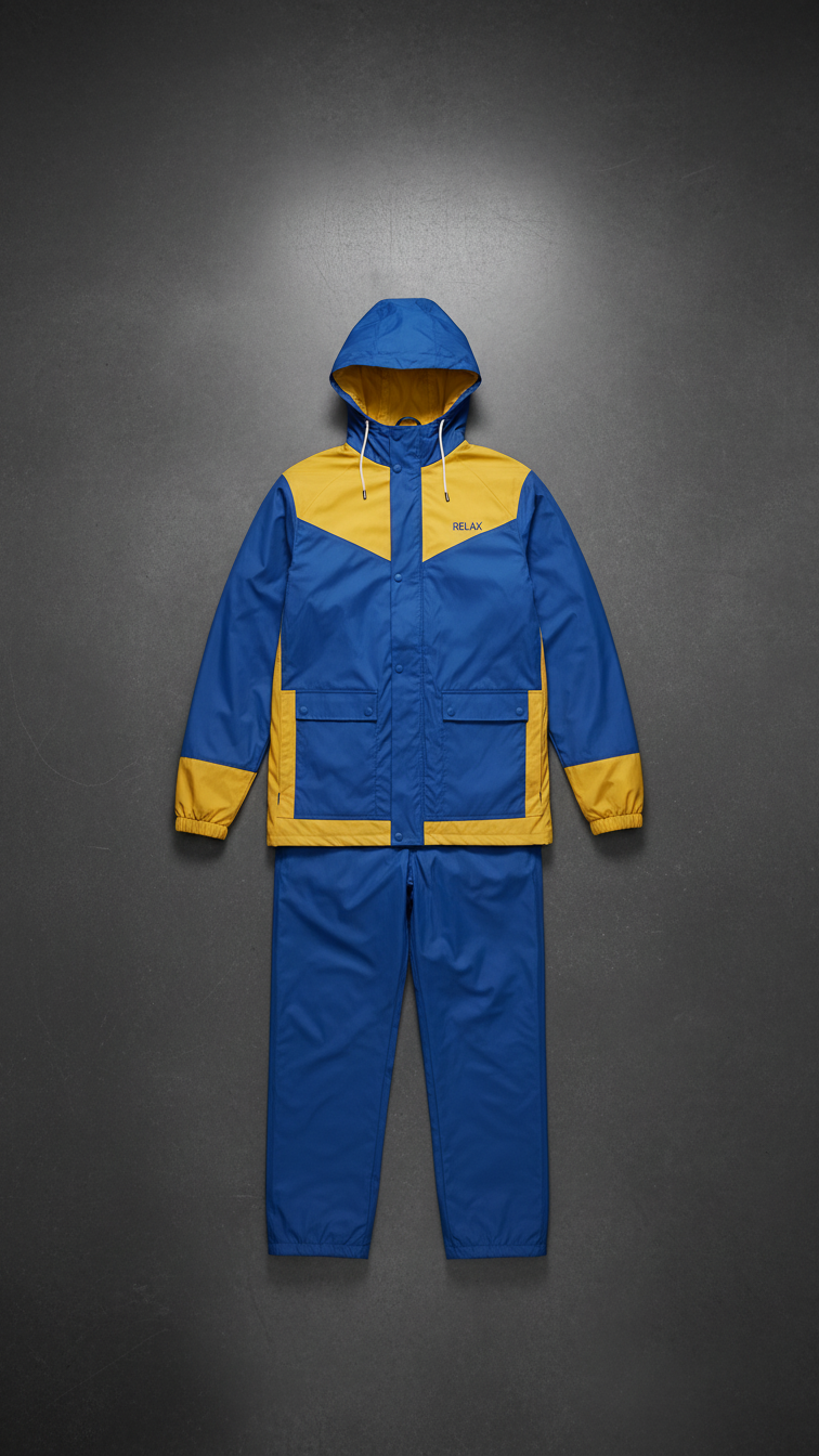 Relax mens Men's Urban Suit (Jacket+Pant) raincoat — detail view