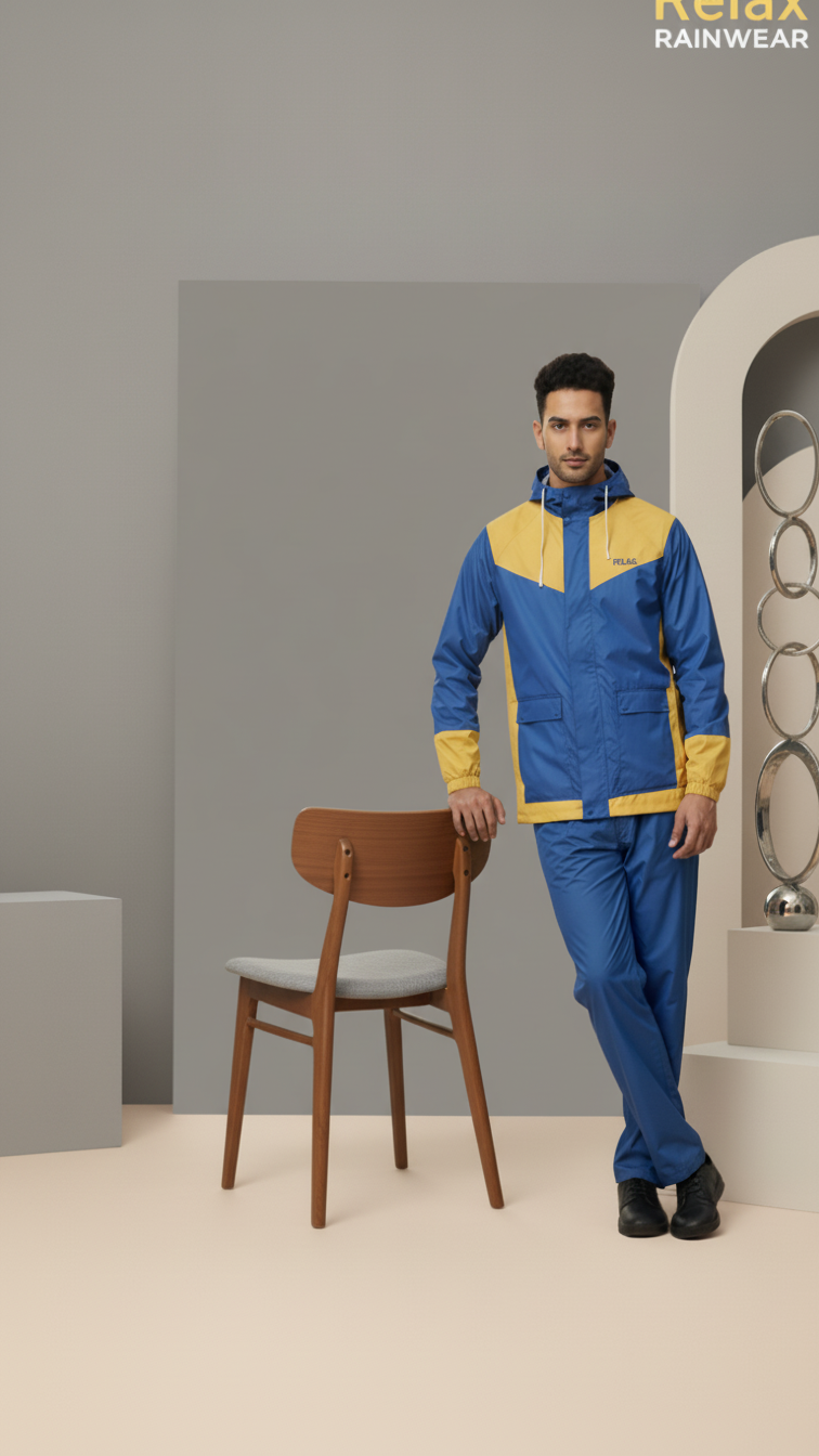Relax mens Men's Urban Suit (Jacket+Pant) raincoat — buy online India — Image 4