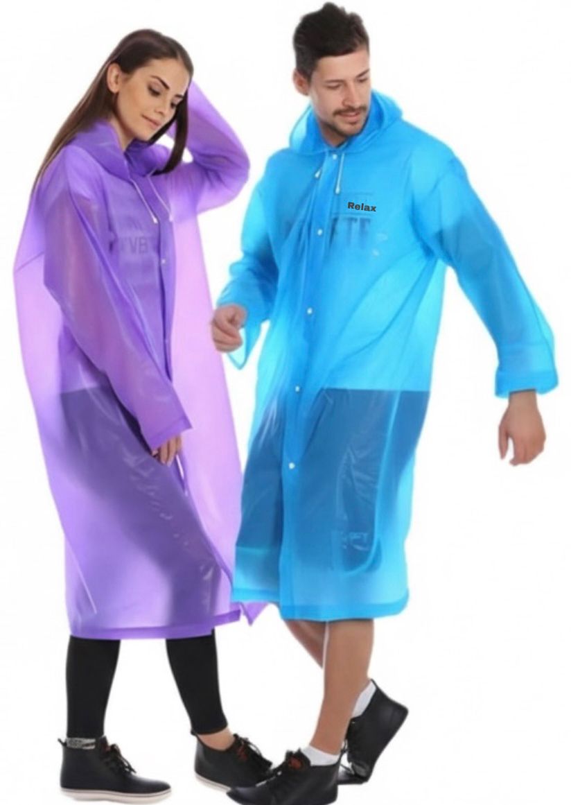 Relax biker Waterproof Poncho raincoat — back view
