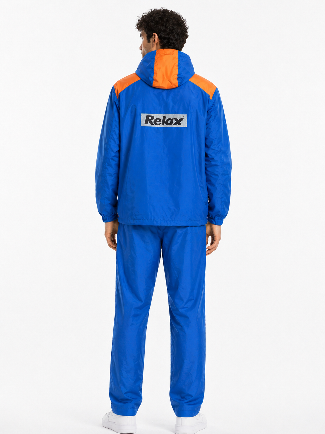 Relax mens Pro Biker - Blue blue raincoat — back view
