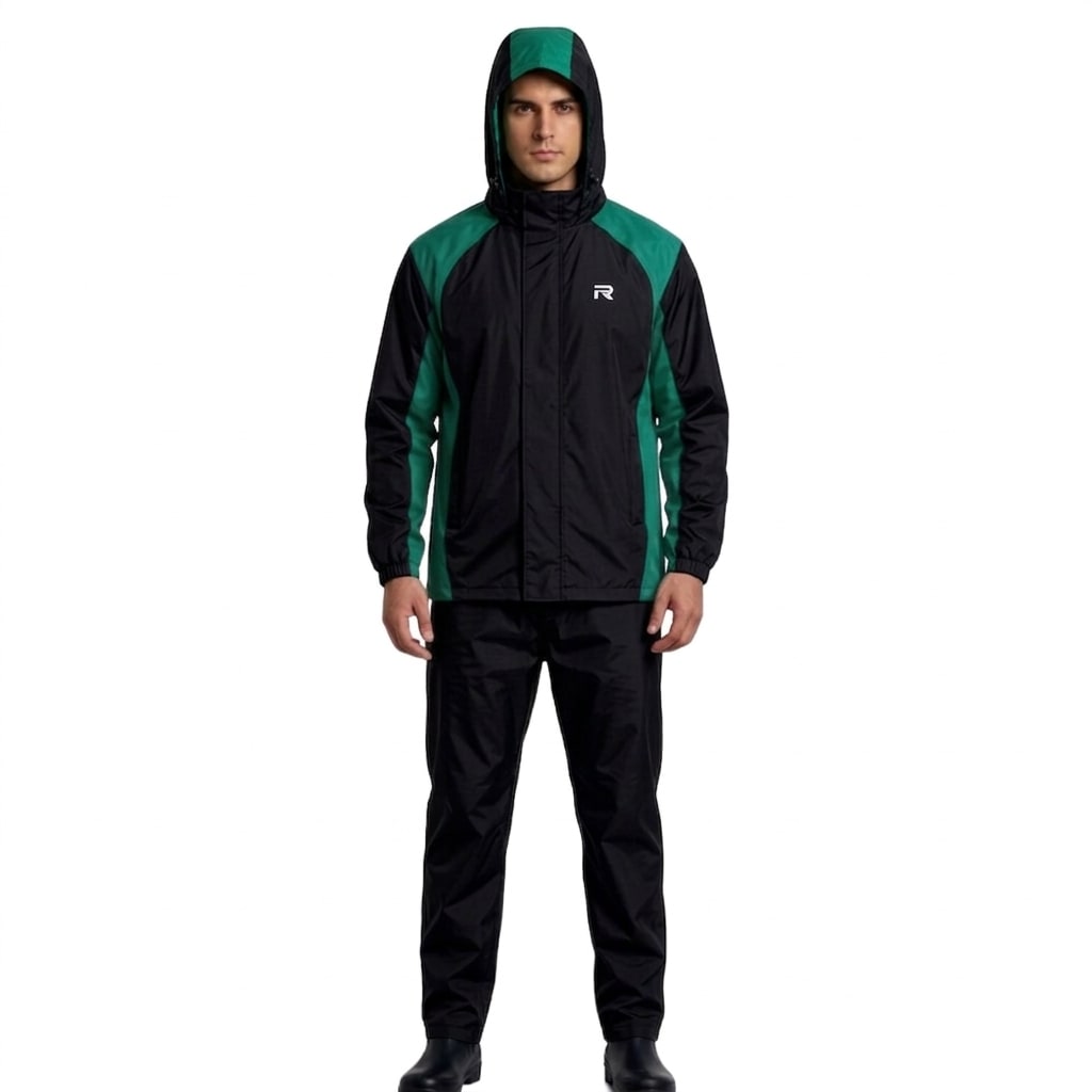 Pro Biker Rain Suit - Green - Relax Rainwear