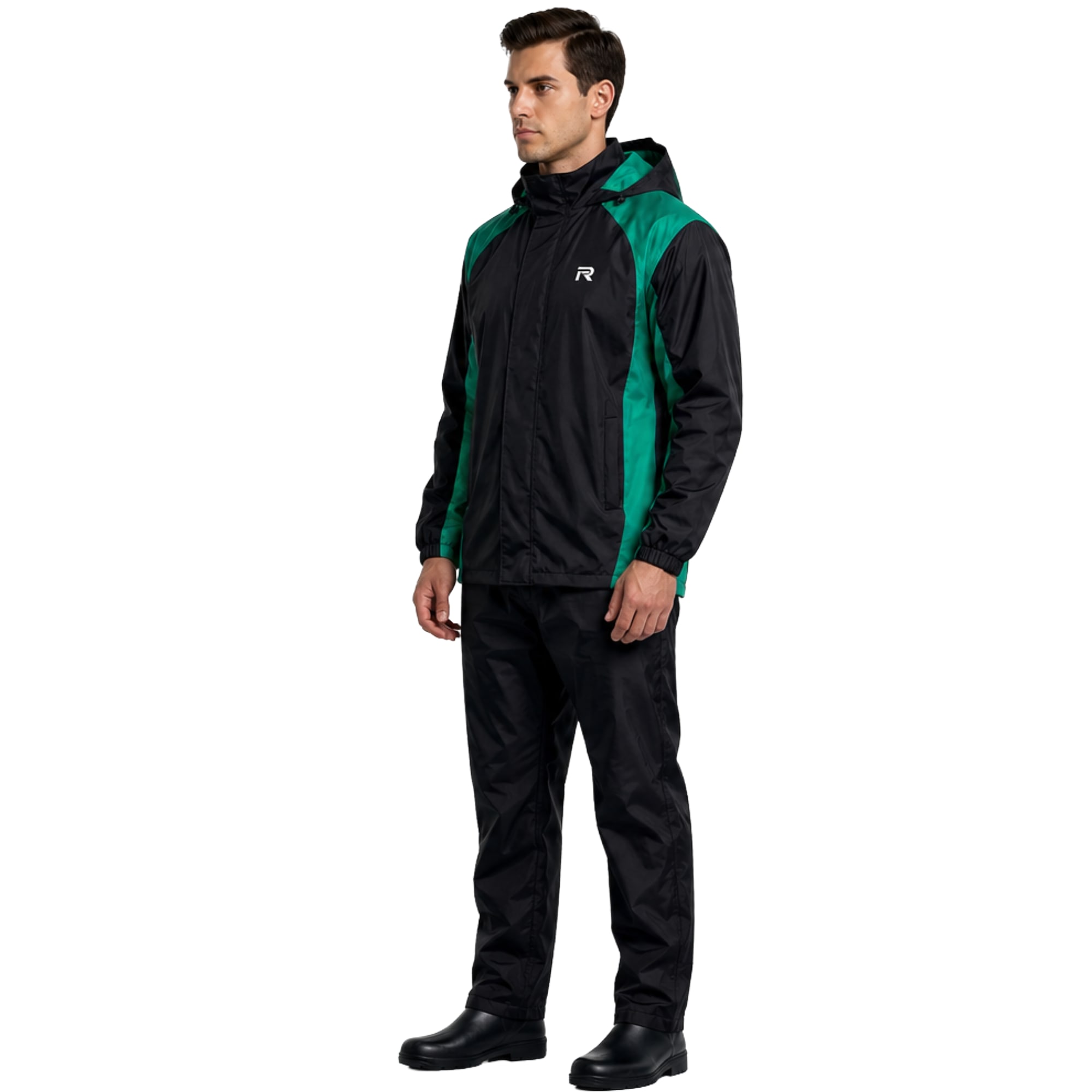 Pro Biker Rain Suit - Green – 100% waterproof view — Image 4